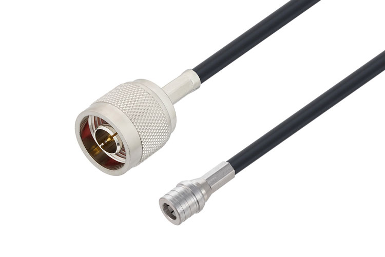 N Male To Qma Male Low Loss Cable 60 Inch Length Using Lmr 195 Coax Lf Solder 5455