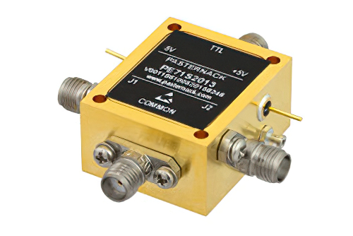 SPDT、PIN ダイオードスイッチ、動作周波数 70 MHz 〜 40 GHz、最大 0.5 W (+27 dBm)、2.92mm